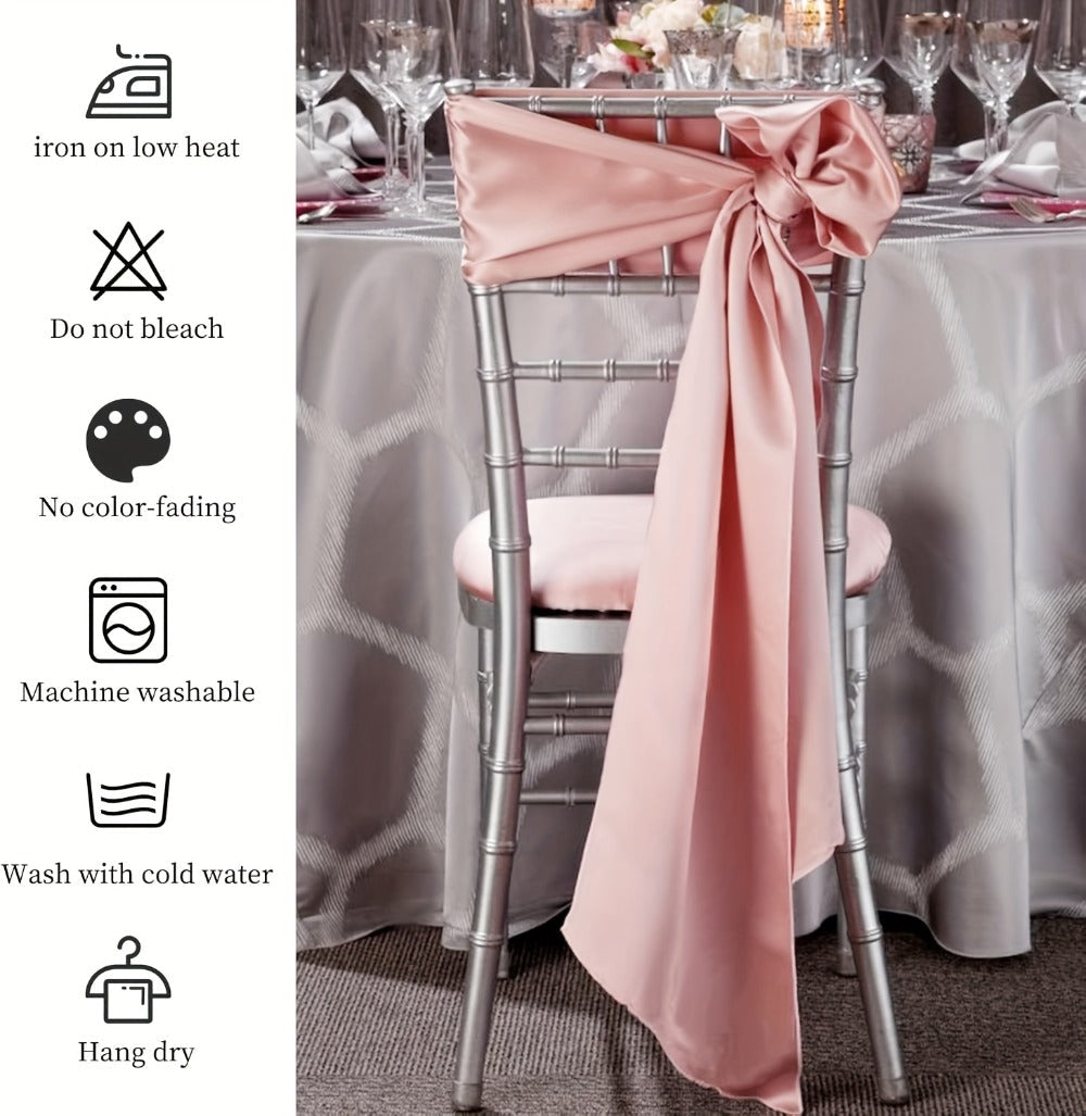 100pcs Satin Chair Sashes Bows for Wedding Banquet Party Event Decoration ¨C 13 Colors, 18¡Á275cm