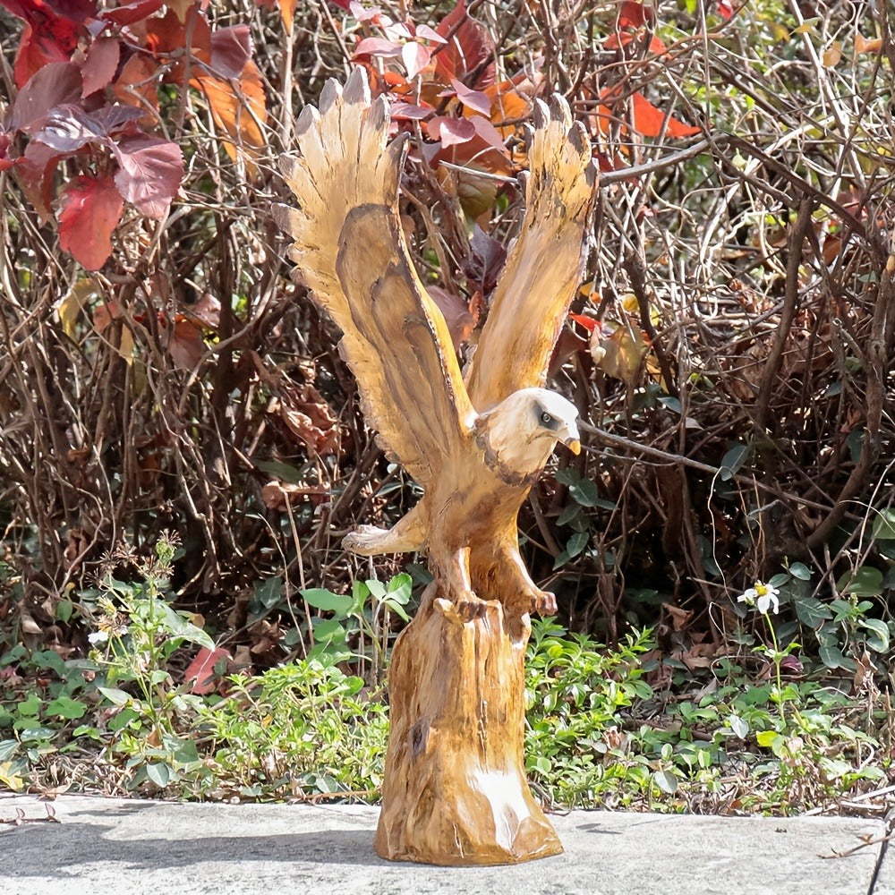 Eagle Statue 15.5-Inch Lifelike Resin Sculpture, Majestic Bald Eagle Figurine for Outdoor Garden, Patio, Yard & Indoor Home Decor ¡ª Classic Wildlife Art Accent, Housewarming & Holiday Gift