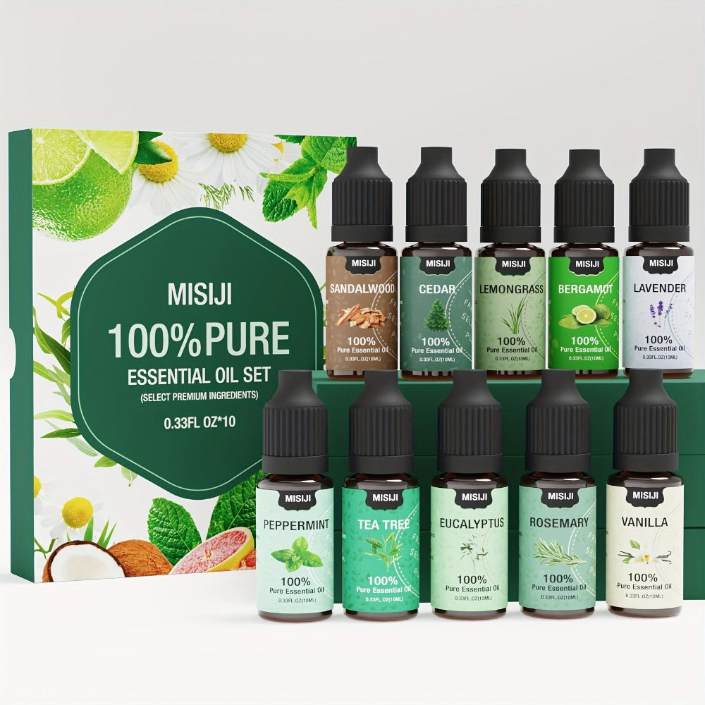 Essential Oils Set for Diffuser ¨C Rosemary Aromatherapy Scented Oils for Home Air Freshening, Humidifier, Candle Making & Laundry, Perfect Valentine's Day Gift for Women (6/10/20 x 0.34oz)
