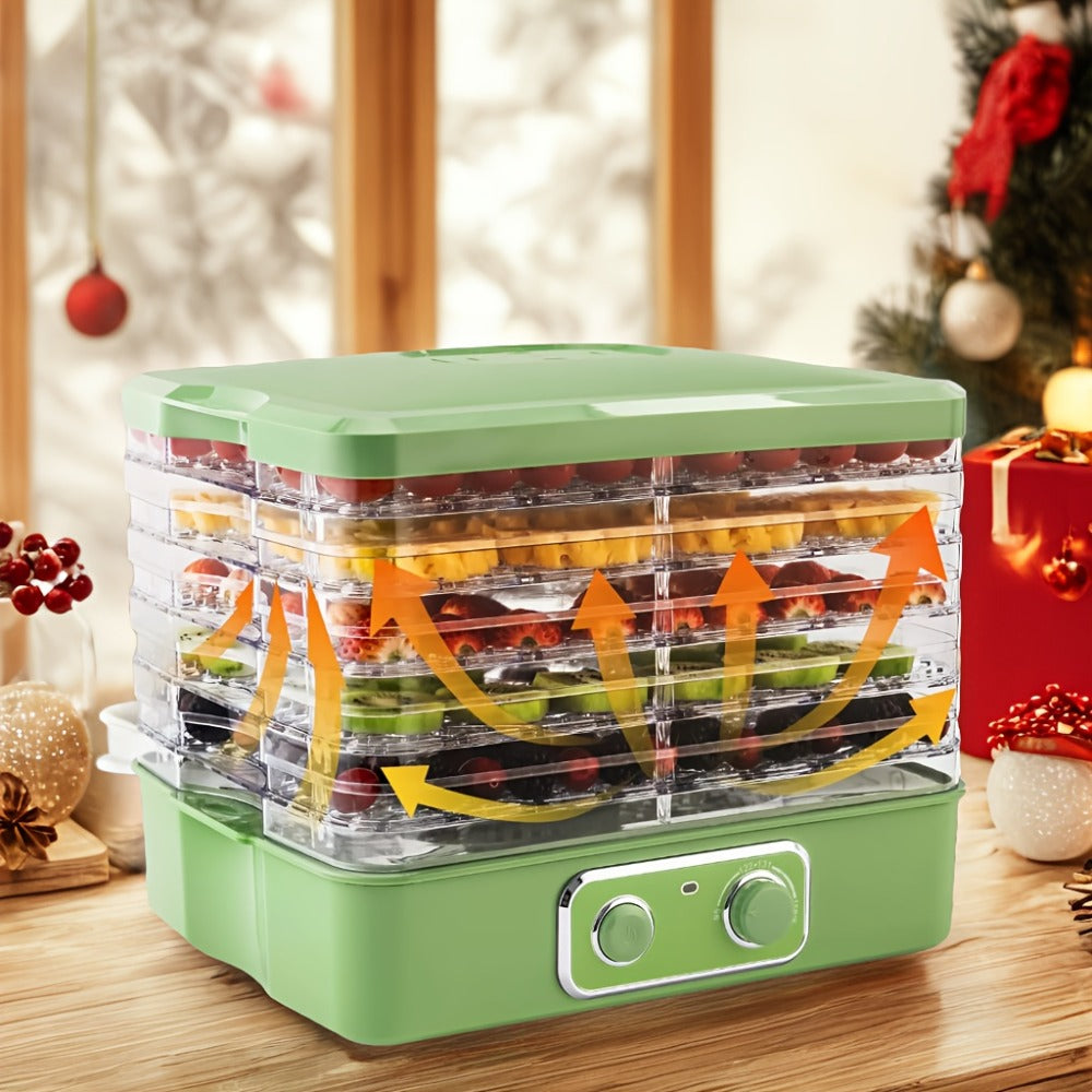 Food Dehydrator Machine 5-Tray BPA-Free Stackable 240W Digital Temperature Control 95-158¡ãF Quiet 33dB Overheat Protection for Jerky Fruit Meat Veggies Herbs Snacks Home Use