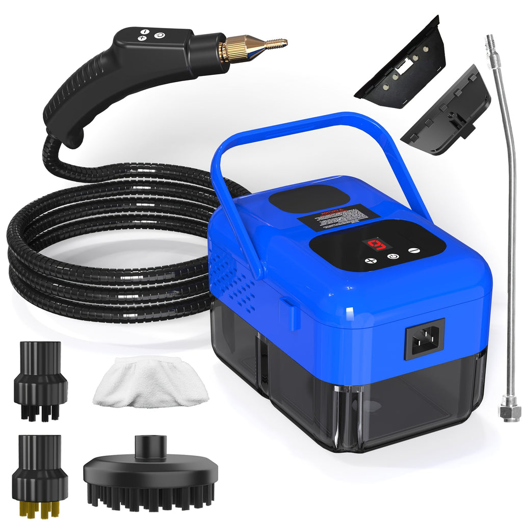 Steam Cleaner Handheld High Pressure Portable | Chemical-Free Deep Clean for Kitchen Grease Range Hood Sofa Tile Grout Car AC Washing Machine | Multi-Surface Steam Cleaning Machine | Standard & 2500W