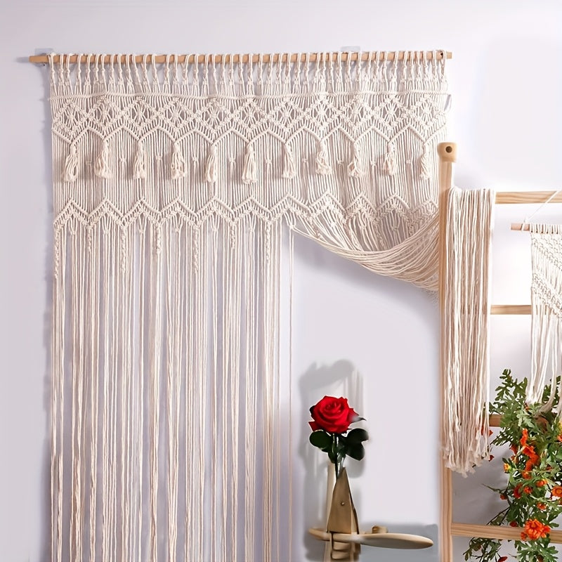 Bohemian Tapestry Wall Hanging - Large Boho Woven Wall Decor with Boho-Chic Patterns, Vertical Macrame Style Tapestry for Bedroom Living Room Wedding, Aesthetic Room Decor