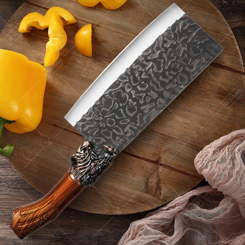Chef Knife Set 8 PCS Professional Kitchen Knives - Stainless Steel Forged Blade, Boning Knife, Butcher Knife & Kitchen Scissors, Ultra-Sharp Full Tang Design