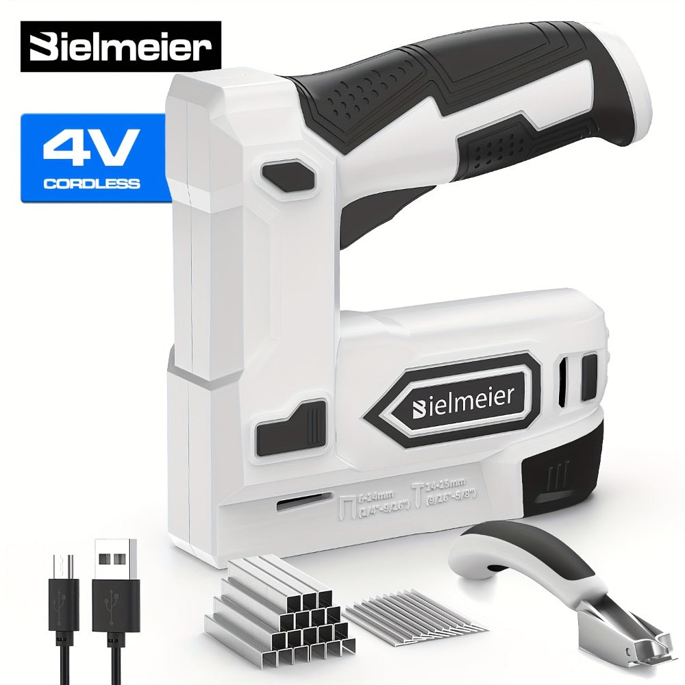 Cordless Stapler Nailer 2-in-1, 20V/4V Brad Nailer Without Compressor, Lightweight with Safety Striker Guard, Battery & Charger Included, 1600/2000 Nails & Staples, for Carpentry, Upholstery & DIY Projects