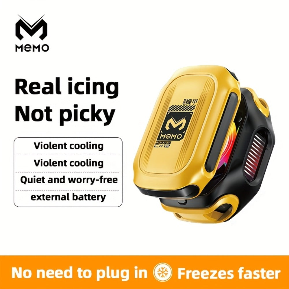 Phone Cooler Magnetic Semiconductor Cooling Fan with RGB LED Temperature Display Rechargeable Battery USB Type-C for Mobile Gaming TikTok Live Streaming iPhone Android