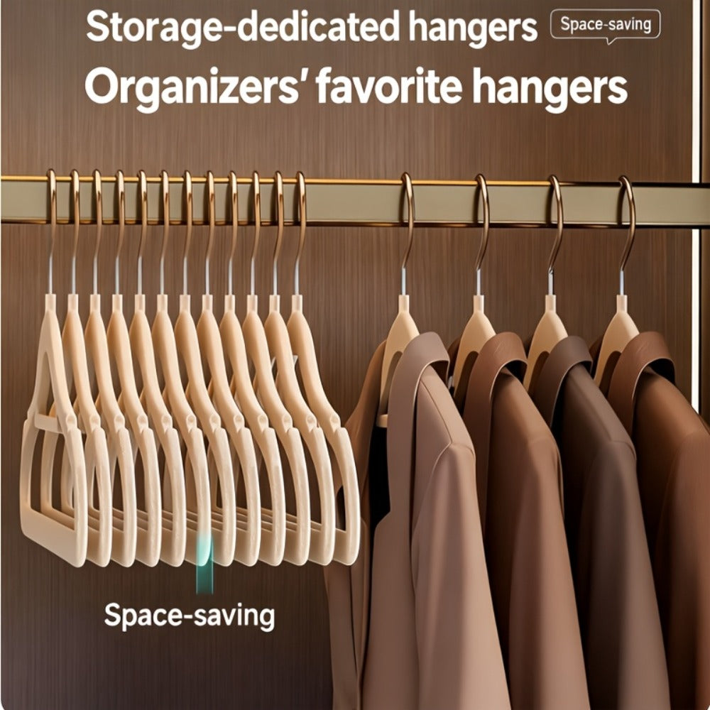 Velvet Hangers Non-Slip Slim Space Saving Clothes Hangers, Premium Flocked Suit Hangers for Closet Organization, Ultra Thin Strong Coat Hangers for Shirts Dresses Pants, 20 or 50 Pack Black Beige Pink