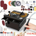 Mini Table Saw Multi-Function Portable DIY Machine, Sanding Engraving Drilling All-in-One Woodworking Tool, 7-Speed Adjustment, Precision Handmade Crafts, Great Gift for Dad, Husband & Men
