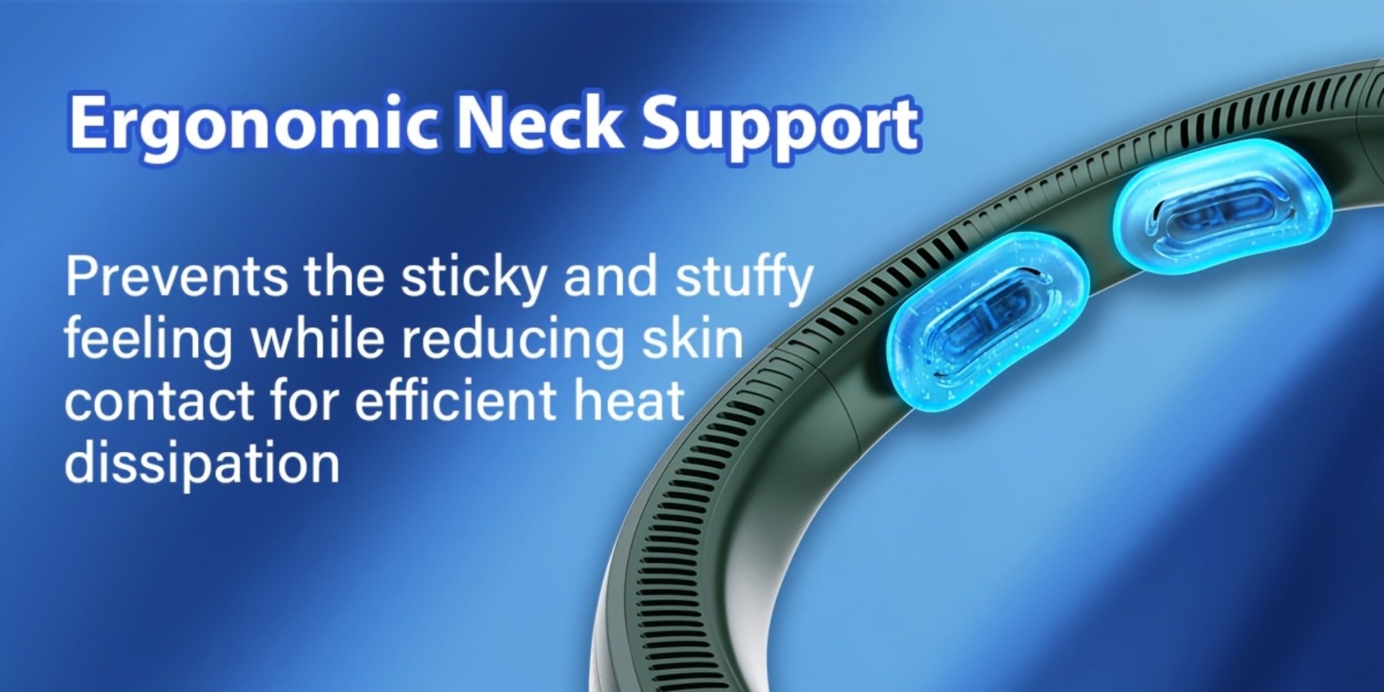 Bladeless Neck Fan USB Rechargeable | 5-Speed Quiet Portable Personal Cooling Fan for Office, Travel & Outdoor Use ¨C Hands-Free Wearable Design, Long Battery Life, Multiple Colors