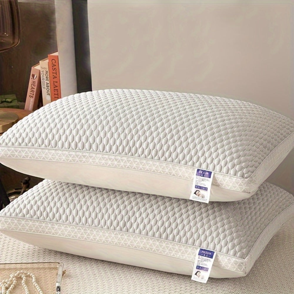 Bed Pillows Set of 2 - Soft Hotel Quality Sleeping Pillow with Neck Support, Cooling Comfort Polyester Fill for Home Bedroom Dorm, Standard Size Sleep Pillow - Blue Gray Pink Indigo