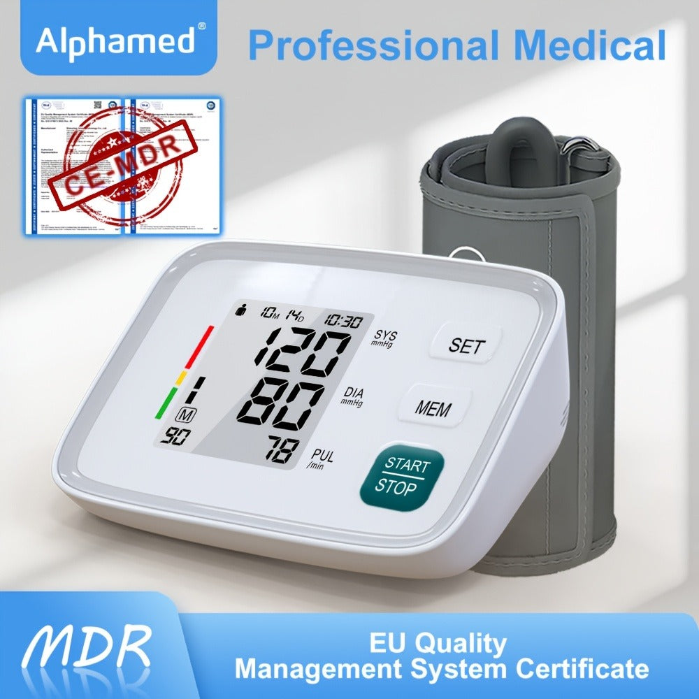 Blood Pressure Monitor Upper Arm - ALPHAMED U80E Automatic Digital Sphygmomanometer with Adjustable Cuff 8.7-17 Inch, 2¡Á90 Group Memory, Large Display for Home Use, Battery Operated