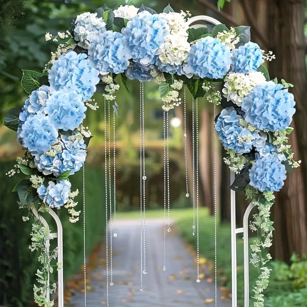 Artificial Hydrangea Flowers with Stems 72Pcs Fake Silk Hydrangea Flower Heads Bulk for Wedding Centerpieces Home Party Table Vase Decor Blue Purple Pink Champagne
