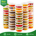 Deli Containers with Lids 48 Pack 8oz | BPA-Free Leakproof Meal Prep Containers | Microwave Dishwasher Freezer Safe Stackable Food Storage for Takeout Meal Preparation
