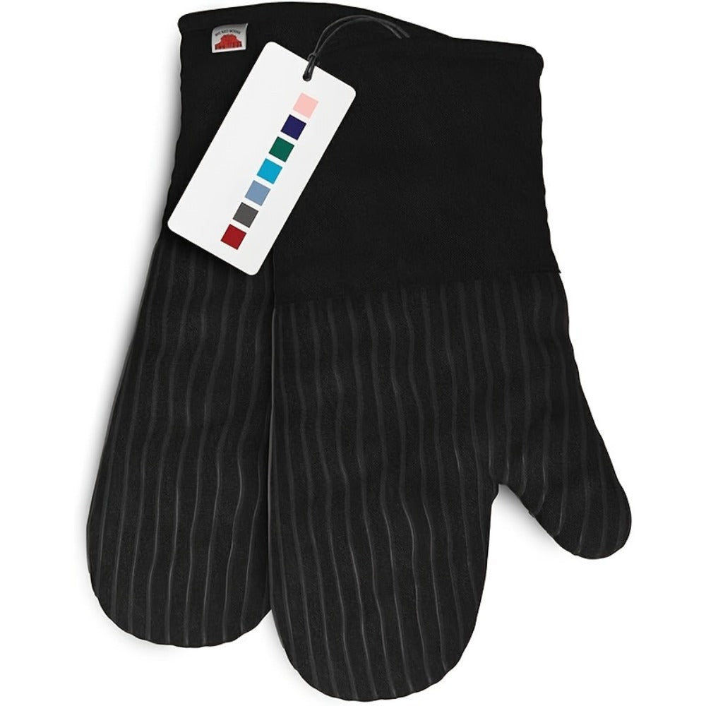 Oven Mitts and Pot Holders Set 6 Piece Heat Resistant Kitchen Gloves Non-Slip Cooking Mitts with Potholder