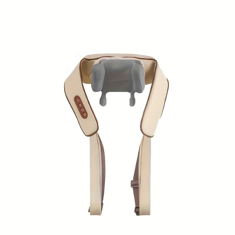 Neck Massager Shiatsu with Heat ¨C 6-Node Deep Kneading Wireless Massager for Neck, Shoulders & Trapezius Muscles | Hands-Free Electric Neck & Shoulder Massager with Heating Function