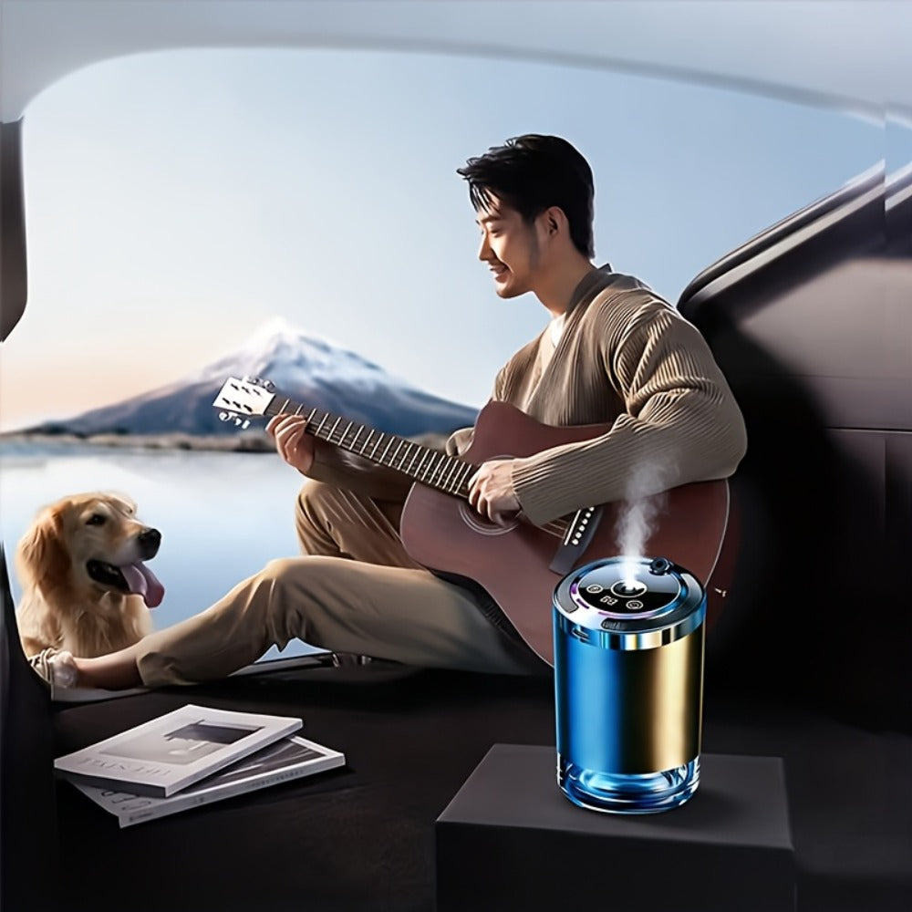 Car Aroma Diffuser Set with 3 Essential Oil Bottles ¨C Odor Eliminator for Auto Interior, Perfect Gift for Women & Office Workers