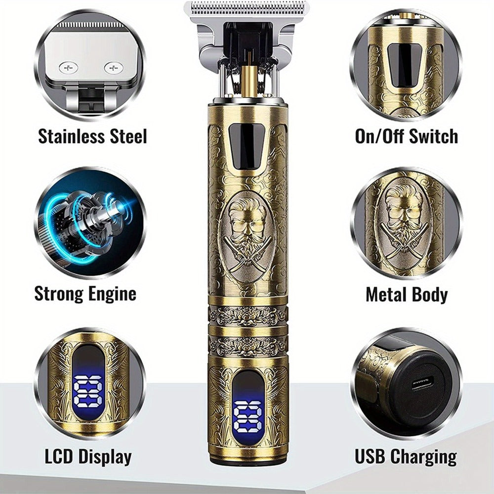 Vintage Bronze LCD Lighter - Novelty Antique Style Windproof Lighter with Dragon Skull Buddha Mustache Design - Unique Collectible Gift Lighter for Men, Cool Gadget Lighter for Smokers
