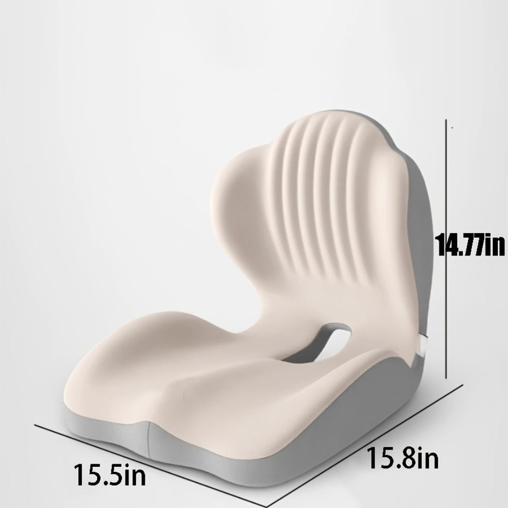 Hip & Lumbar Support Seat Cushion Ergonomic Memory Foam ¨C Breathable High-Density Back Support Pillow for Office Chair, Car Seat & Long Sitting, Daily Use or Gift