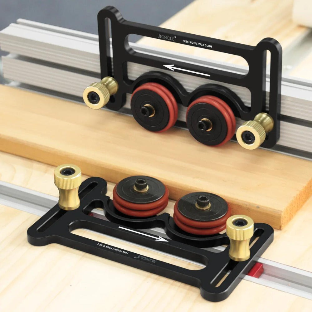 Feather Board Roller Guide for Table Saw ¨C Aluminum Alloy One-Way Safety Stock Feeder with T-Track Mount, Anti-Kickback Woodworking Press Guide Tool