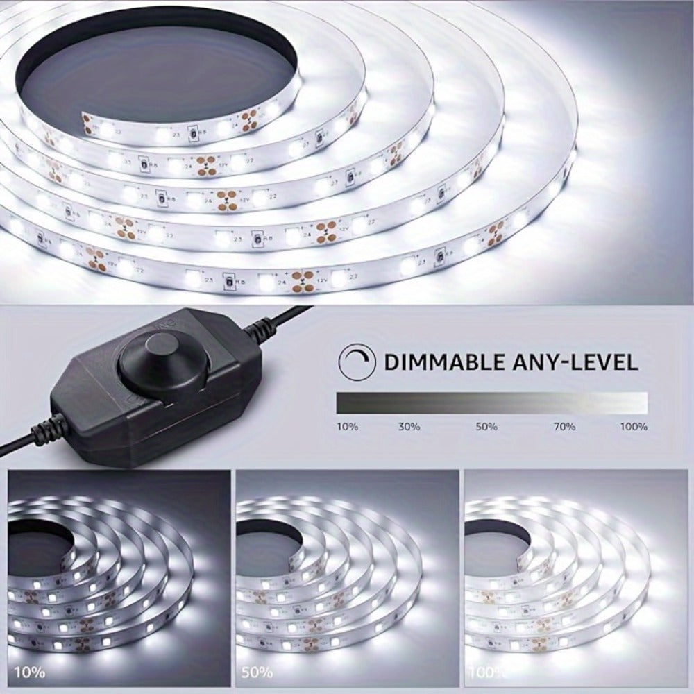 LED Strip Lights 32.8ft 1200 LEDs Dimmable, 2835SMD 24V Ultra Bright Flexible LED Rope Light for Bedroom Kitchen Cabinet Under Cabinet TV Backlight Home Decor