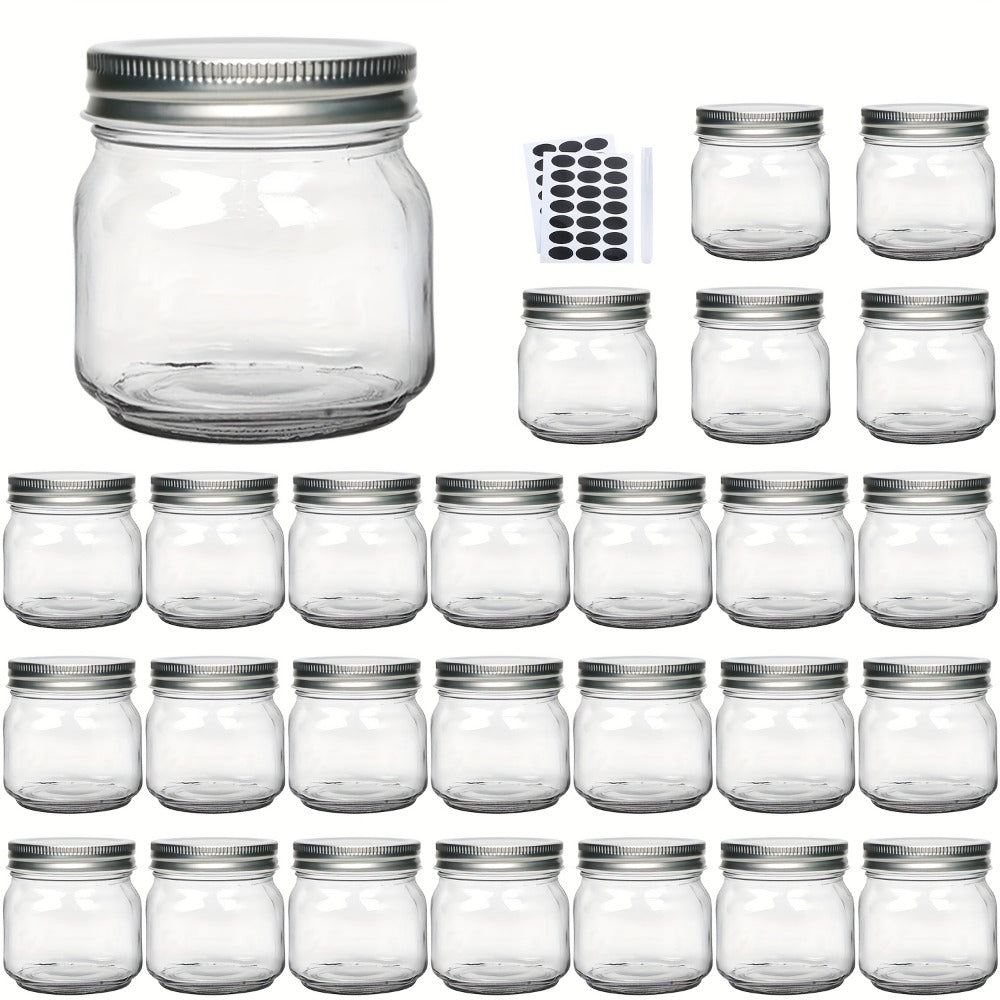 Mason Jars 8oz Glass Jars with Lids ¨C 9/18/27/36 Pack Regular Mouth Canning Jars for Storage, Spices, Jelly, Jam, Honey & Caviar | Dishwasher Safe Spiral Lid Kitchen Storage Containers Set