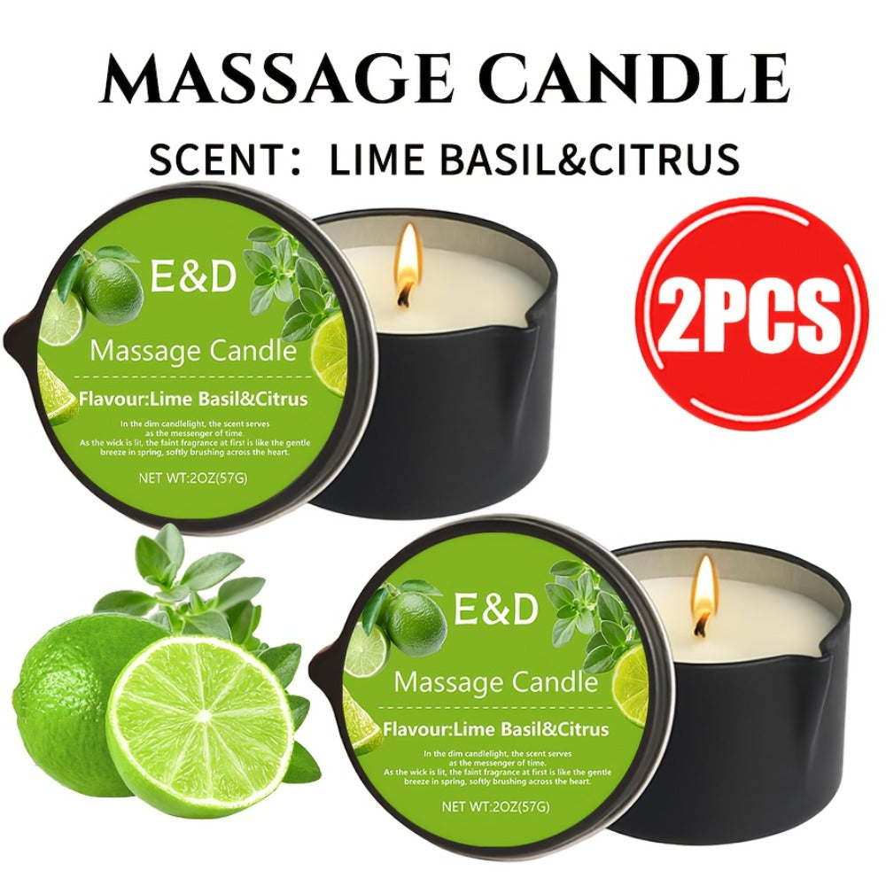 Scented Massage Candle 2-in-1 Soy Wax Essential Oil Body Lotion 20+ Scents 1pc 2pcs 6pcs Spa Nail Salon Pedicure Wedding Valentine Christmas Gift for Women