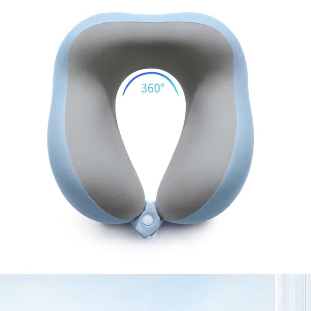 Memory Foam Travel Neck Pillow with Storage Bag ¨C Ergonomic Slow Rebound Support, Machine Washable Cover, for Travel, Office & Napping