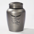 Cremation Urn for Human Ashes Large 8.5 Inch Stainless Steel Burial Urn for Adult Male Female, Memorial Urn for Cremated Remains Holds Up to 180 LBS, Silver or Black