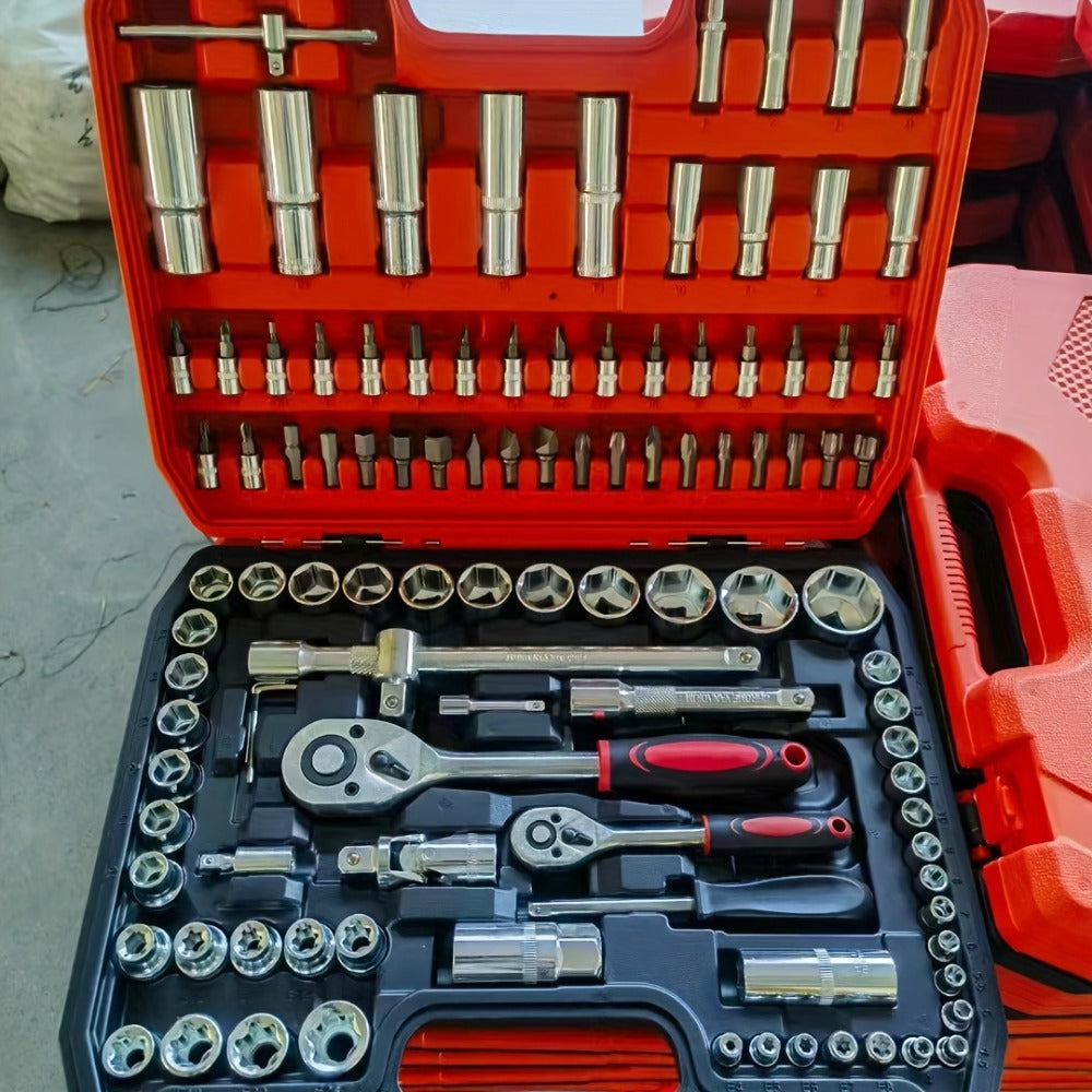 Premium Stainless Steel Repair Tool Kit 55/82/94/121PCS ¨C Complete Automotive & Home Repair Set | Multi-Function Hand Tools | No Charging Required | Easy to Use | Perfect Gift for Men