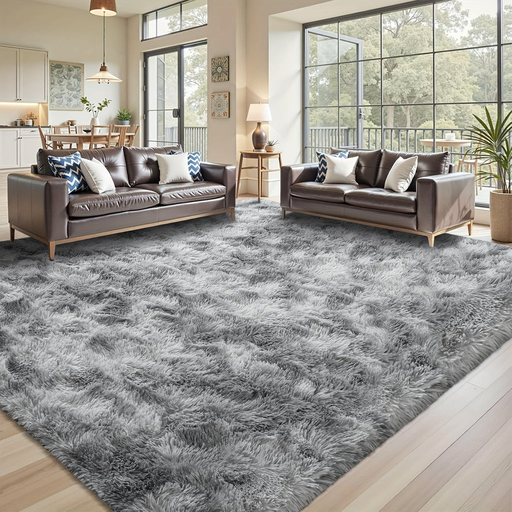 Shaggy Area Rug Soft Plush Fuzzy Carpet Non-Slip Tie-Dye Design for Bedroom Living Room Nursery Dorm ¡ª Pet Friendly Machine Washable Multiple Sizes & Colors