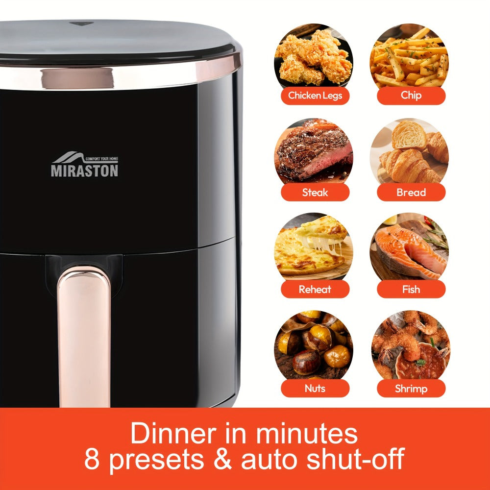 Air Fryer Large Capacity 8.5QT / 3.6QT Touchscreen | 8 Preset Functions | Non-Stick Basket | Smart Digital Control | Oil-Free Cooking for 5-6 People | Kitchen Air Fryer Oven Black