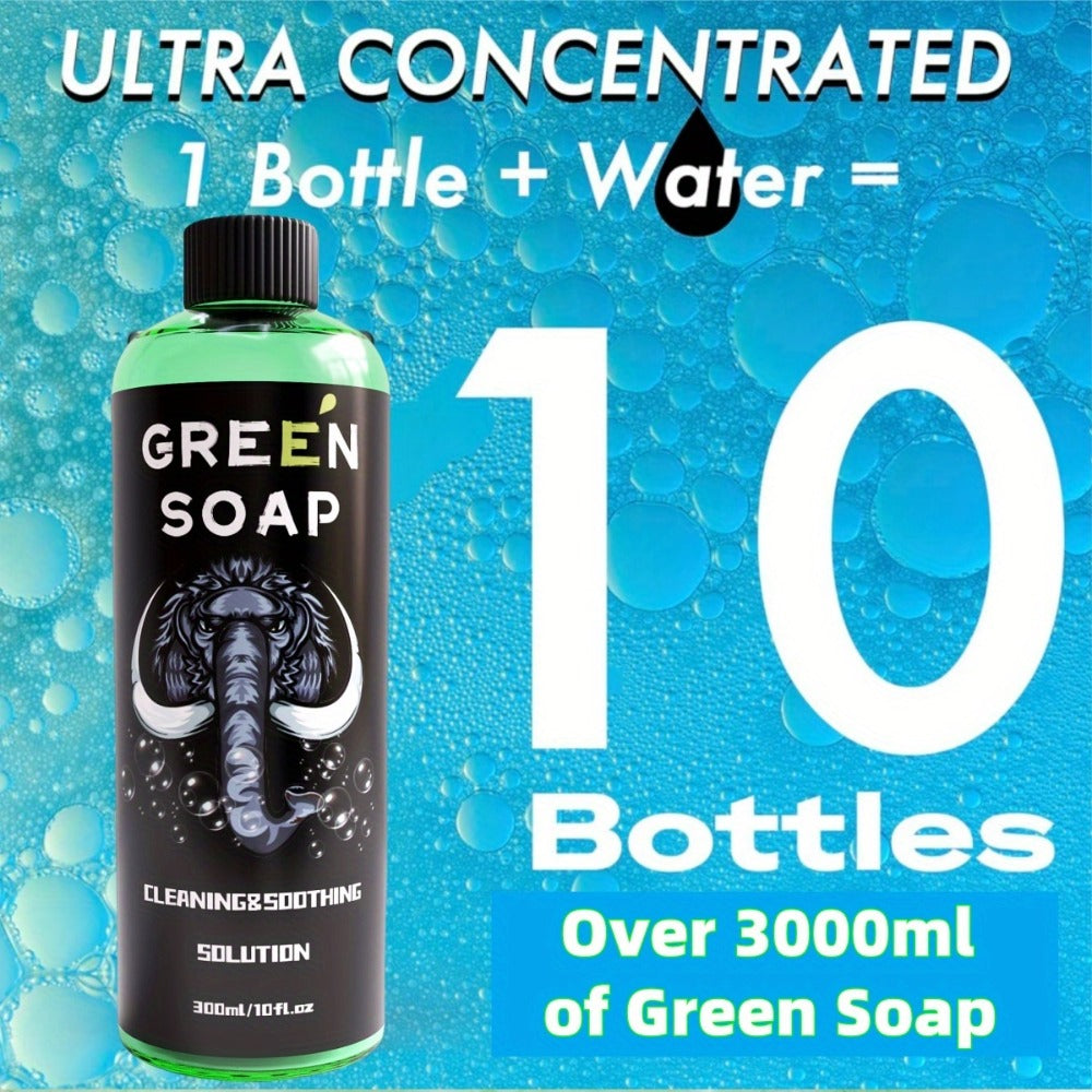 Tattoo Green Soap Cleansing Solution Kit - Professional Tattoo Wash Soap with Squeeze Bottle, Safe Moisturizing Foam for Tattoo Artists Skin Care & Color Preservation