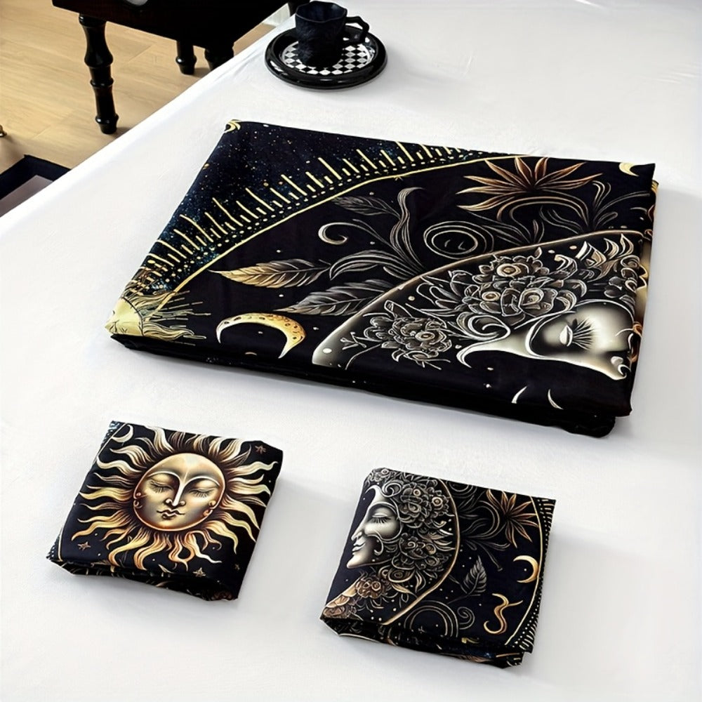 Sun Moon Planet Duvet Cover Set 3pcs Colorful Celestial Print Soft Breathable Bedding with Pillowcases Twin Full Queen King