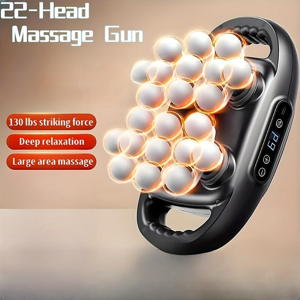 Massage Gun for Deep Tissue Relief ¨C Cordless Percussion Massager with 9 Speeds & 9 Modes, Multiple Heads for Back, Neck, Shoulders, Legs & Feet | Gift for Dad & Mom