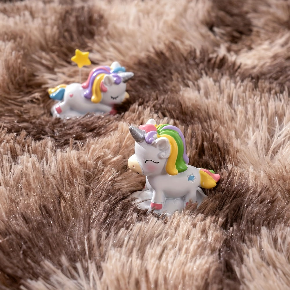 Shaggy Area Rug Soft Plush Fuzzy Carpet Non-Slip Tie-Dye Design for Bedroom Living Room Nursery Dorm ¡ª Pet Friendly Machine Washable Multiple Sizes & Colors