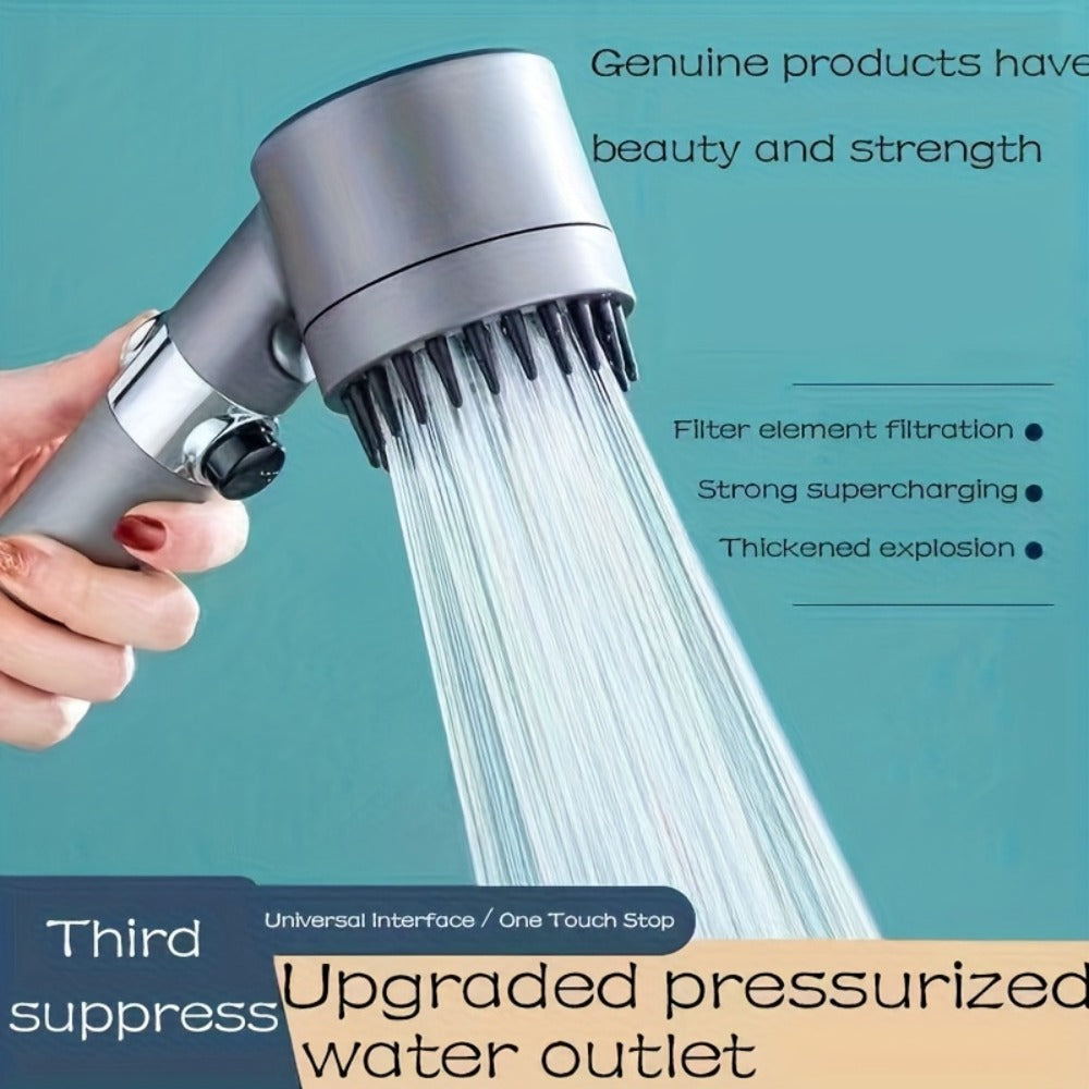 Filtered Shower Head Set 9-Piece 3-Stage Adjustable High Pressure Handheld Shower Head with Filter | Wall Mounted Rainfall Shower Combo with 59-Inch Hose 5 Replacement Filters Painted Surface