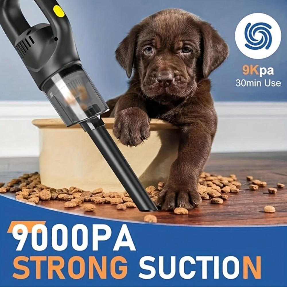 Cordless Handheld Vacuum Cleaner Rechargeable Portable with Ultra Strong Suction - Lightweight Wireless Design with Multiple Attachments for Home, Car, Sofa, Pet Hair & Hard-to-Reach Areas, Easy to Use
