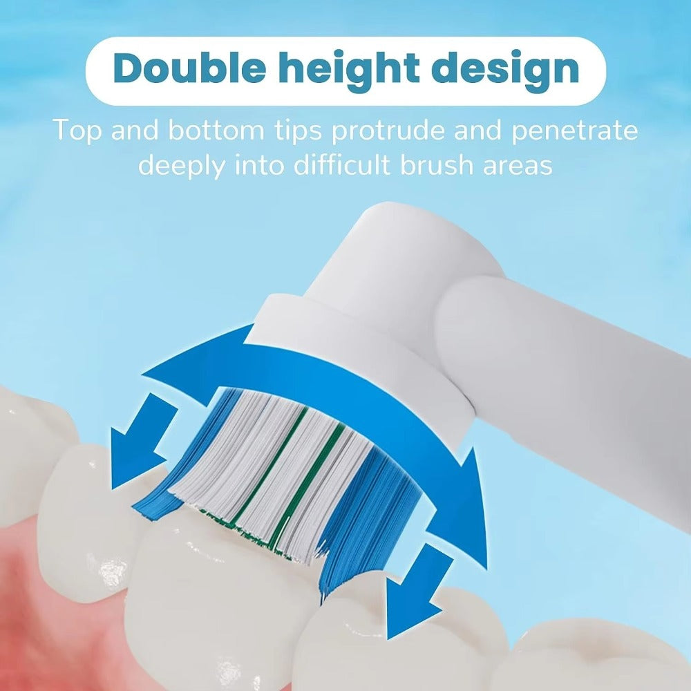 Replacement Toothbrush Heads Compatible with Oral-B Electric Toothbrush - 12 Pack Professional Brush Heads, Deep Clean Bristles, Plaque Removal, Fits Oral-B Pro, Vitality, CrossAction & Smart Series