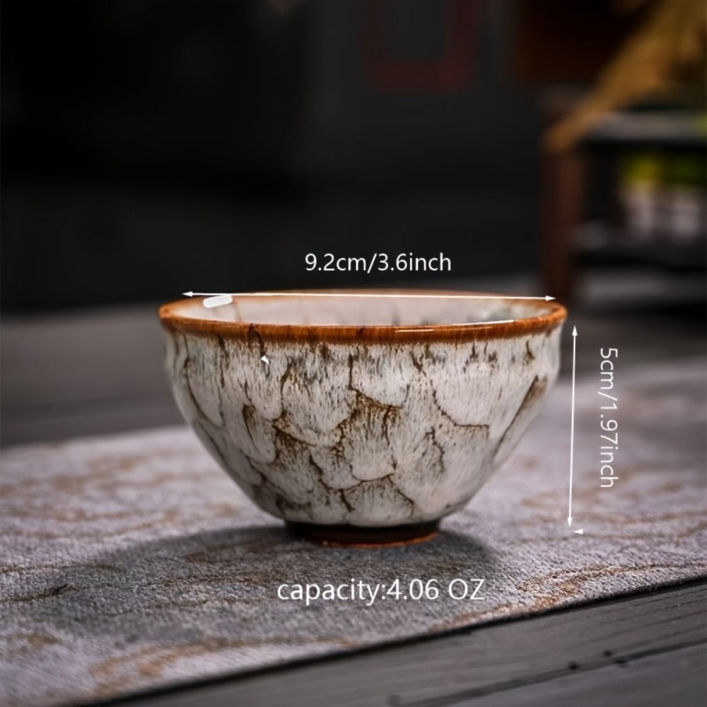 Kung Fu Tea Cups Set of 5 ¨C Handmade Kiln-Fired Jianzhan Ceramic Teacups ¨C Five-Element Design in 5 Colors with Gift Box ¨C Elegant Chinese Tea Ceremony Cup Gift for Business, Friends & Family