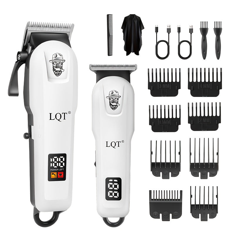 Electric Hair Clipper Set for Men - Professional Cordless Hair Trimmer Kit with Hairdressing Tools, Portable Shaver, Home Barber Set, Gift for Him