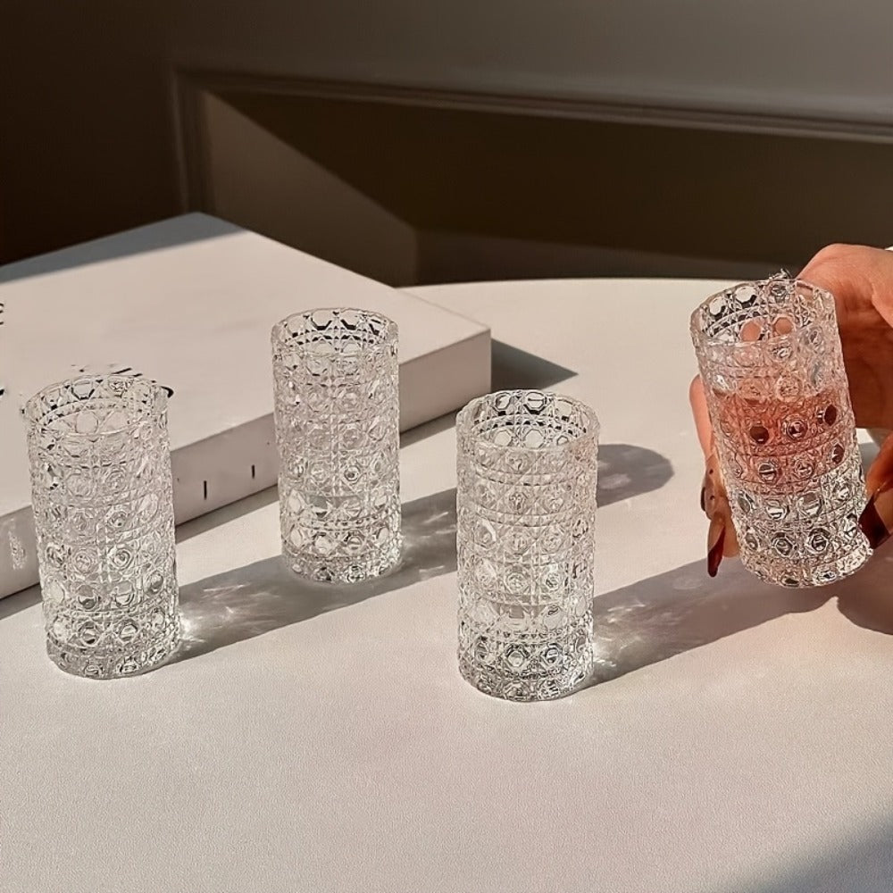 Shot Glass Set Diamond Engraved ¨C Whiskey Vodka Tequila Glasses for Parties Weddings Home Bar Entertaining Reusable Barware Gift