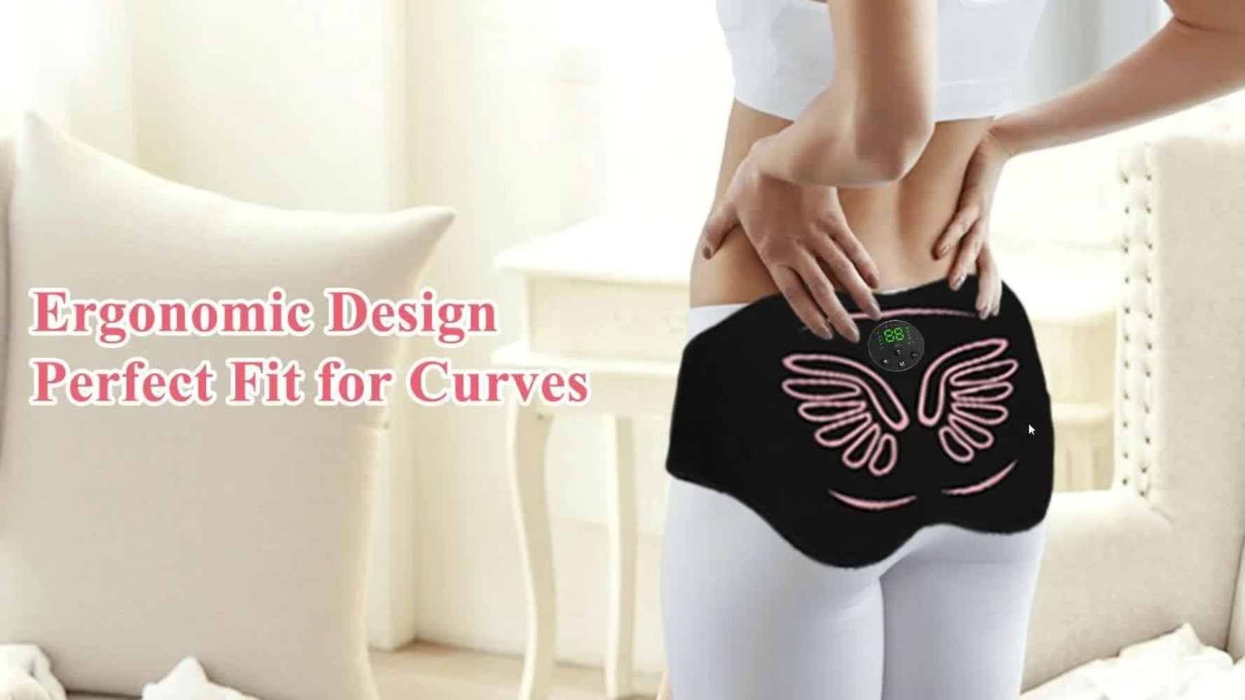EMS Hip Trainer & Butt Muscle Stimulator with Remote Control, Rechargeable Electric Peach Butt Shaper for Women, Home Gym Glute Toning & Muscle Recovery Massager, Comfortable Wearable Fitness Device