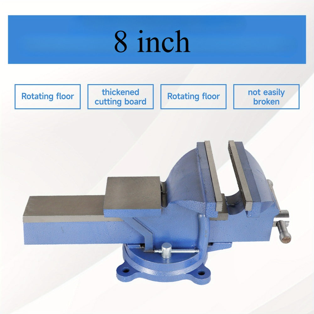 Bench Vise 5-Inch 360-Degree Swivel Base ¨C Heavy-Duty Cast Iron Tabletop Vise with Pipe Jaws & Anvil, Locking Mechanics Clamp for Woodworking, Metalworking, Soldering & DIY