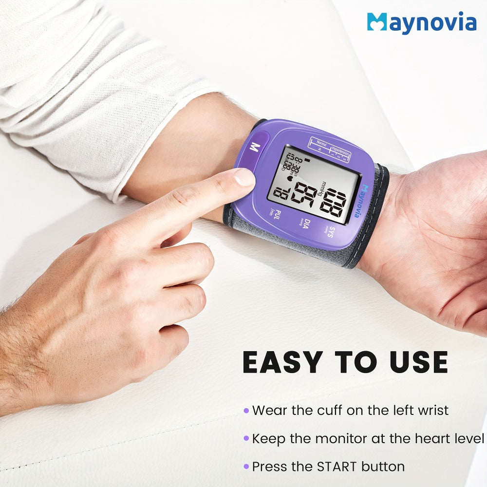 Blood Pressure Monitor Wrist Cuff with Oximeter Fingertip ¨C Digital BP Machine Home Use, 120 Memory, Portable Case & Battery Included, Fully Automatic Hypertension Tracker