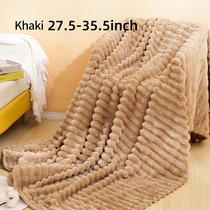 500gsm Heavy Plush Blanket ¨C Ultra Thick Soft Warm Fluffy Blanket for Bed, Sofa & Travel, Baby to Double Size, 5 Colors