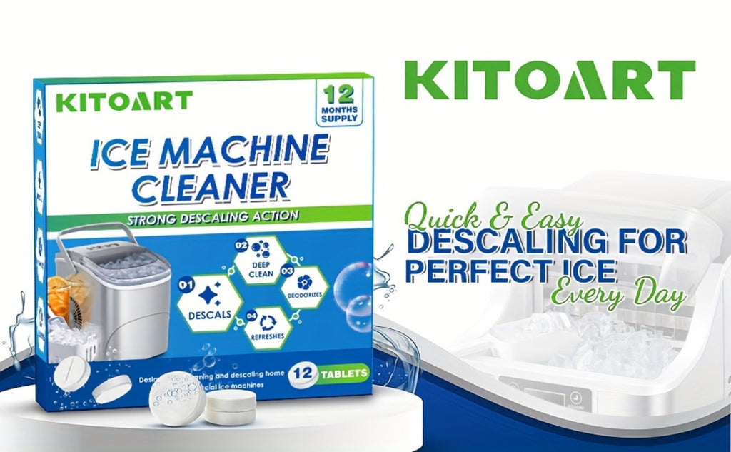 Ice Maker Cleaning Tablets Descaler 12/24/36 Pack, Food Grade Citric Acid Ice Machine Cleaner for Countertop Portable Commercial Ice Makers, Deep Clean Deodorize Remove Limescale