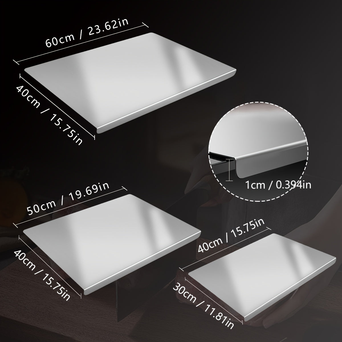 Stainless Steel Cutting Board Large Extra Thick 304 Food Grade Metal Chopping Board Non-Slip Butcher Block for Kitchen Meat Vegetables Fruits with Juice Groove