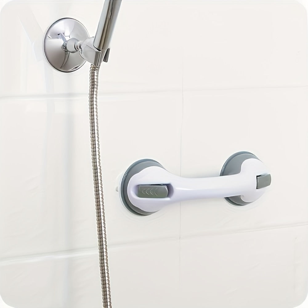 Grab Bars for Bathroom 2pcs Suction Cup No Drill Shower Handle for Elderly Adjustable Height Non-Slip Safety Rail Toilet Fall Prevention Handrail Easy Install