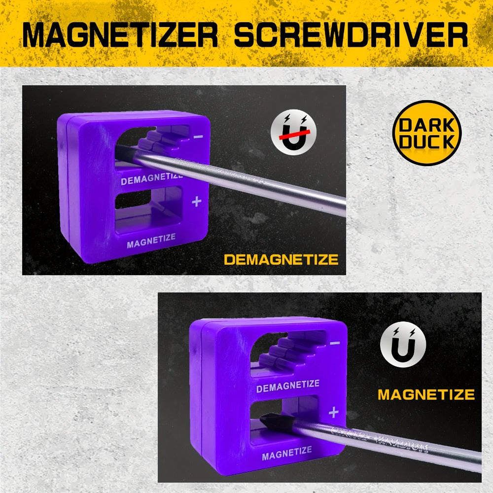 Magnetic Screwdriver Set 118pcs with Plastic Rack & Magnetic Tool Bowl, Chrome Vanadium Steel Multi-Size Precision Screwdriver Kit, Non-Slip Rubber Handle Tool Set for Electronics, DIY & Home Repair (Purple)