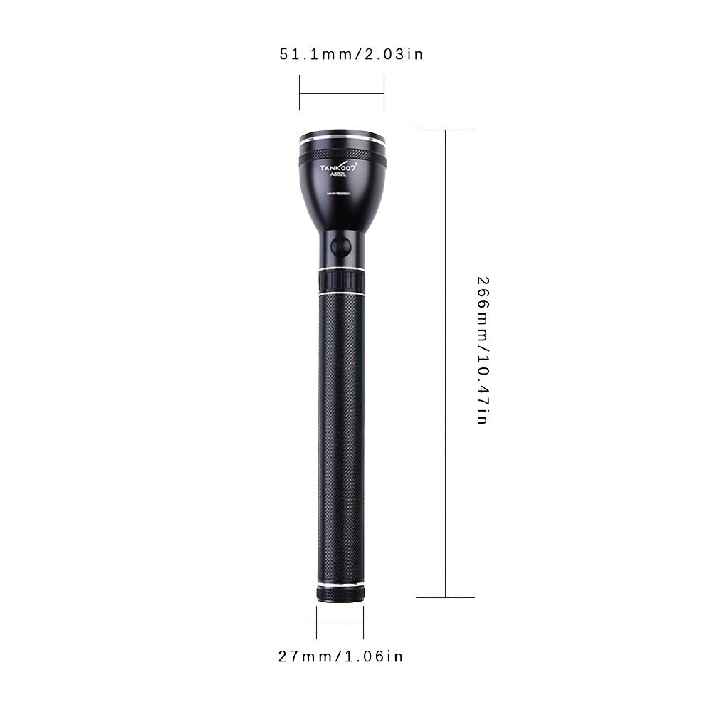 Rechargeable Flashlight 4000mAh Long Battery Life | High-Capacity Built-In Battery Outdoor Torch | Patrol Adventure Car Repair Emergency Camping Hiking Work Light