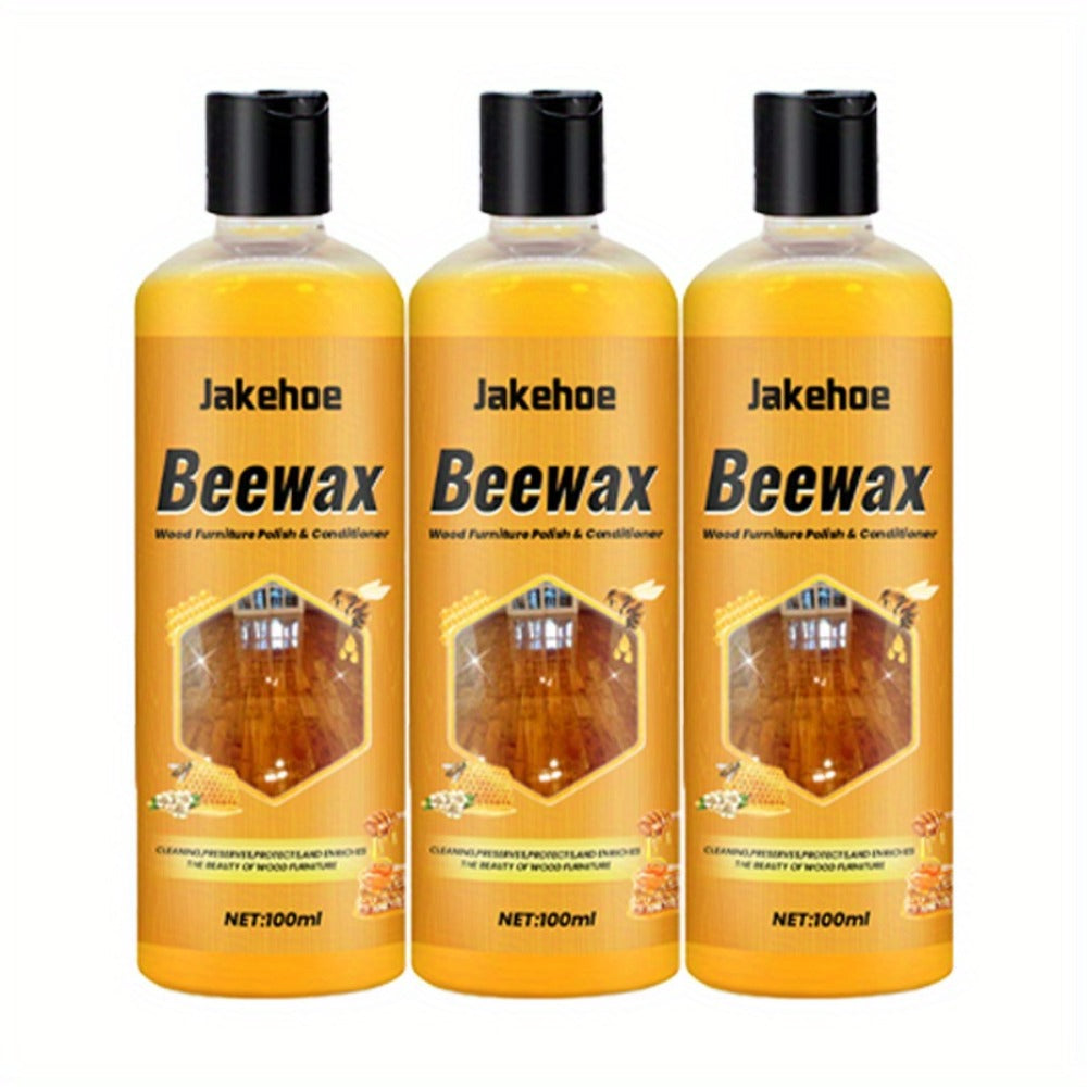 Beeswax Floor Cleaner & Polish - Natural Wood Floor Care Agent with Hydrogen Peroxide, Dust Prevention & Bright Polishing for Hardwood, Laminate & Tile Floors